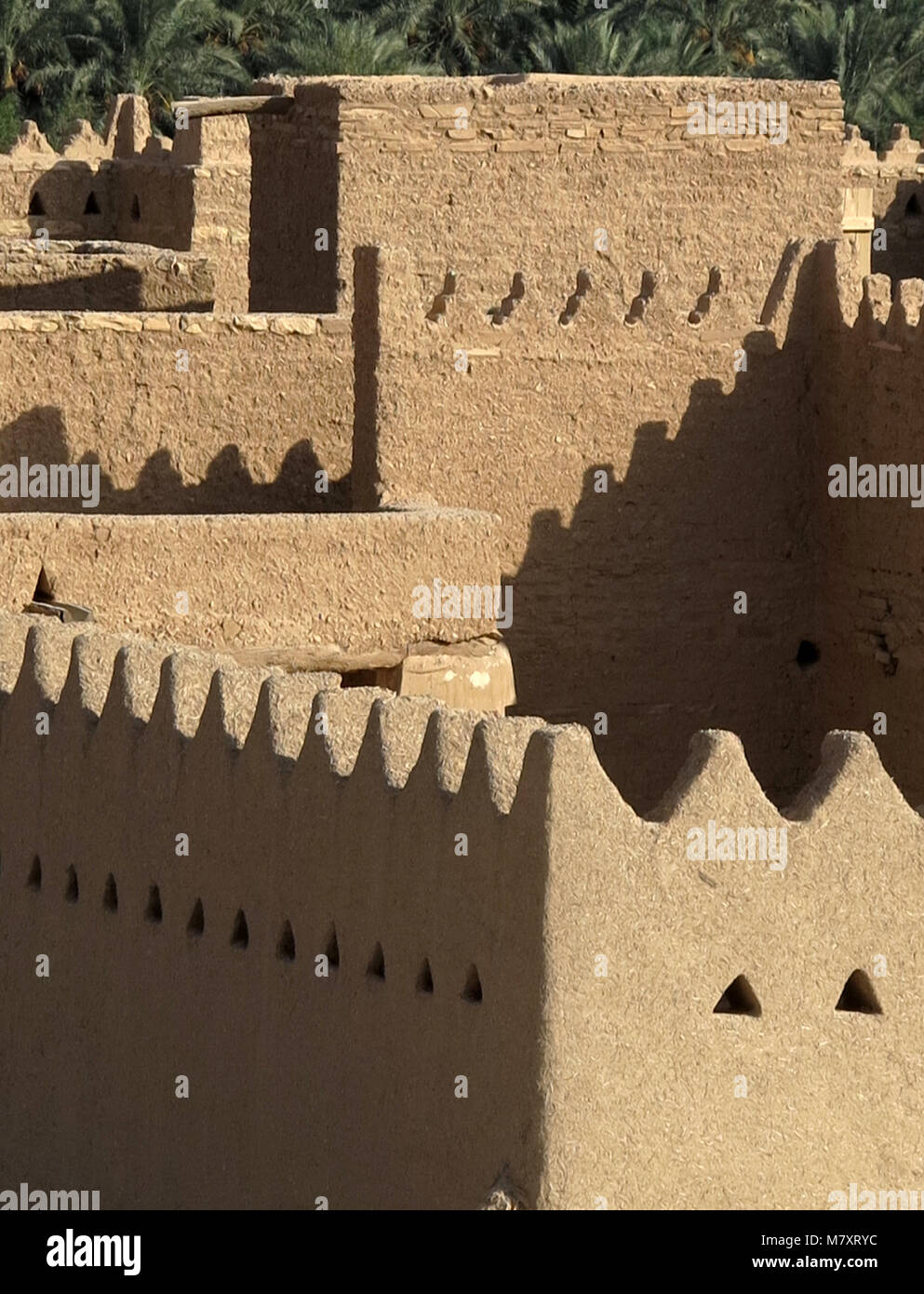 Maisons et palais en adobe et terre à Diriyya / Diriyah, la maison de la dynastie Al Saoud en Arabie Saoudite. Banque D'Images