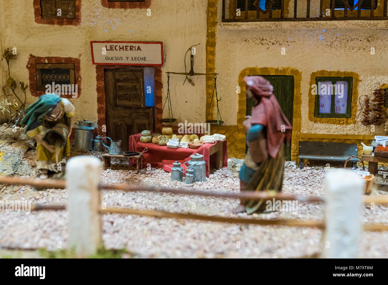 Portal de Belén de Cantalejo (Segovia-España) Banque D'Images