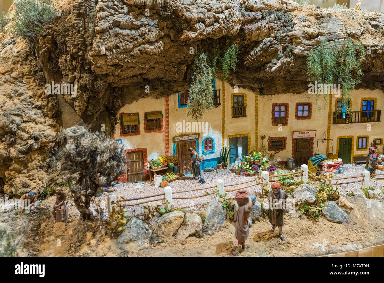 Portal de Belén de Cantalejo (Segovia-España) Banque D'Images