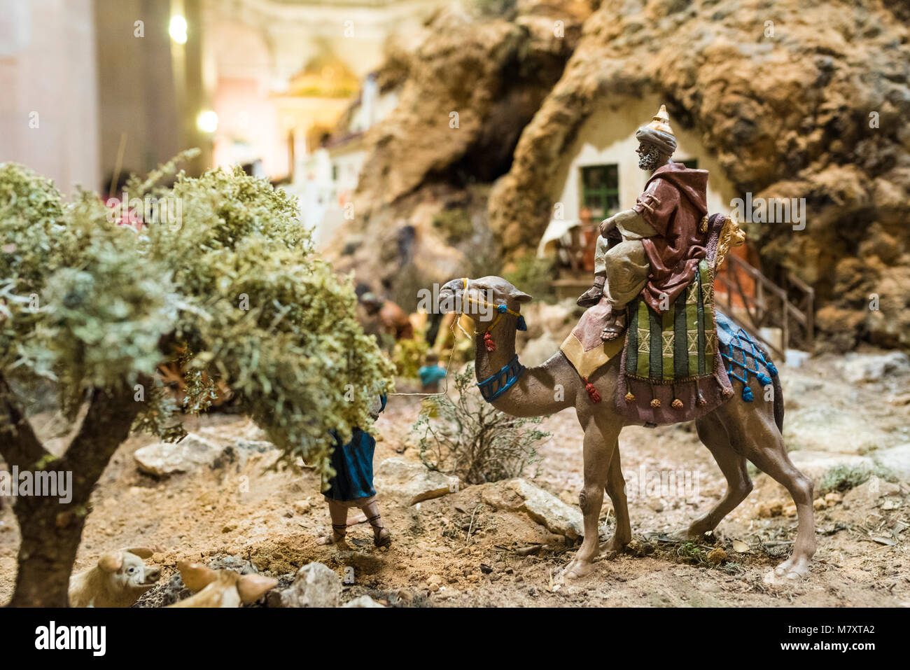 Portal de Belén de Cantalejo (Segovia-España) Banque D'Images