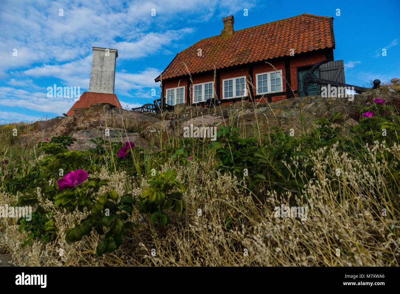 Bornholm est une petite île danoise dans la mer Baltique à l'est de la Suède Banque D'Images