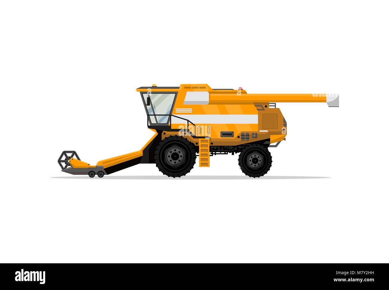 Moissonneuse-batteuse lourds icône isolé Illustration de Vecteur