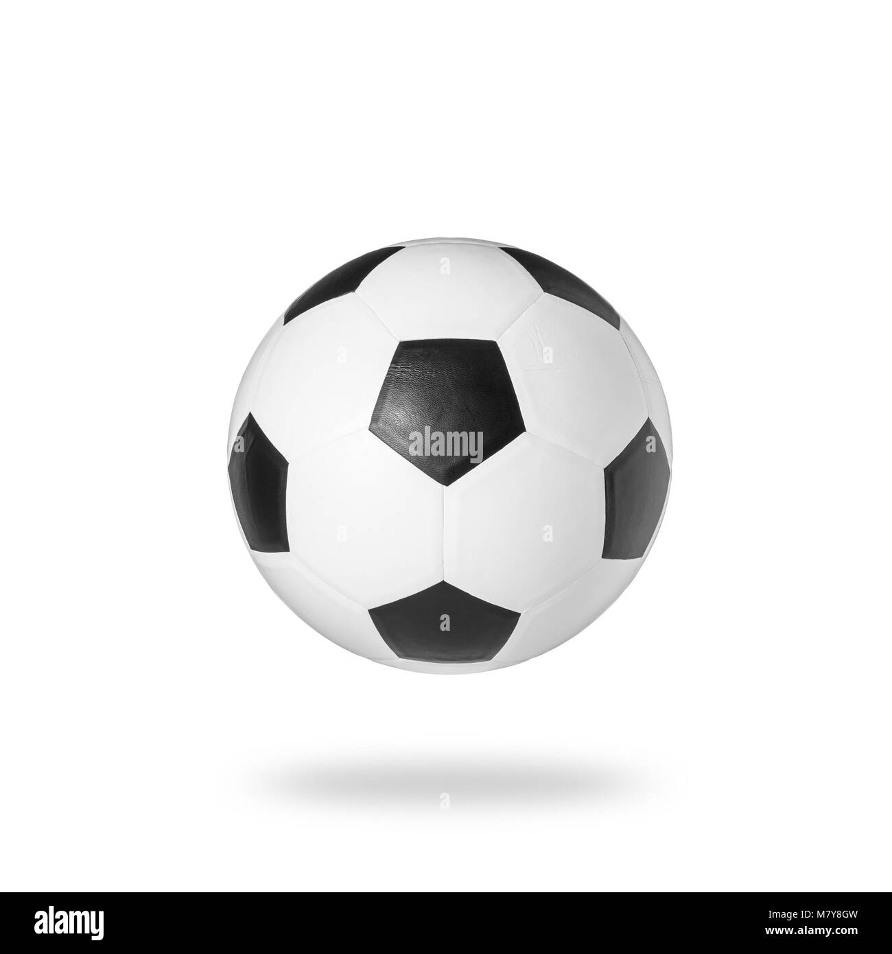 Nouveau Ballon de soccer Studio shot et isolé sur fond blanc Banque D'Images