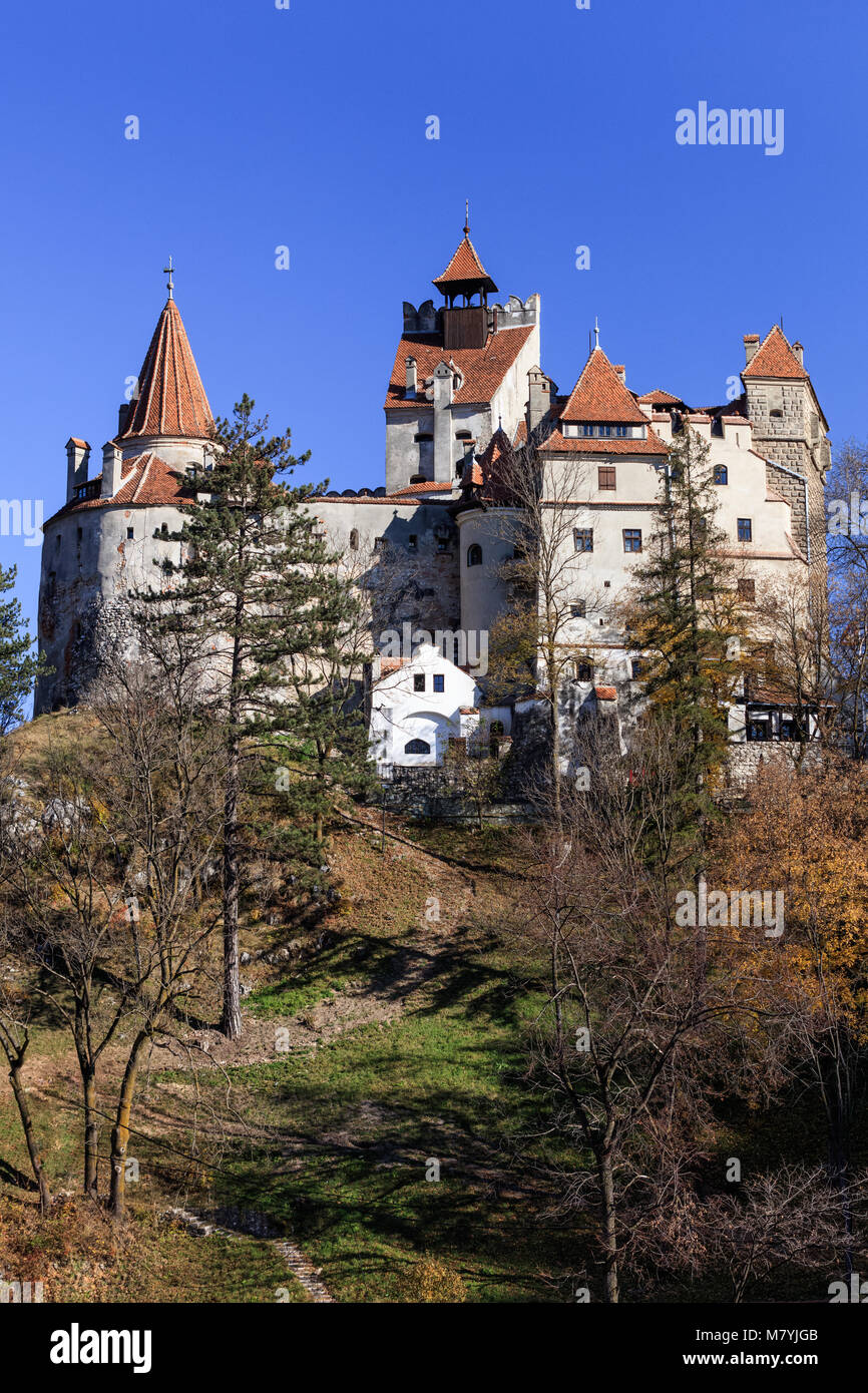 Le Château médiéval de sons connus pour le mythe de Dracula. La Transylvanie de Brasov. Roumanie Banque D'Images
