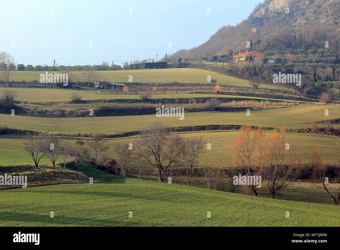 Panorama de beaux paysages de collines Euganéennes Parc Régional, Italie Banque D'Images