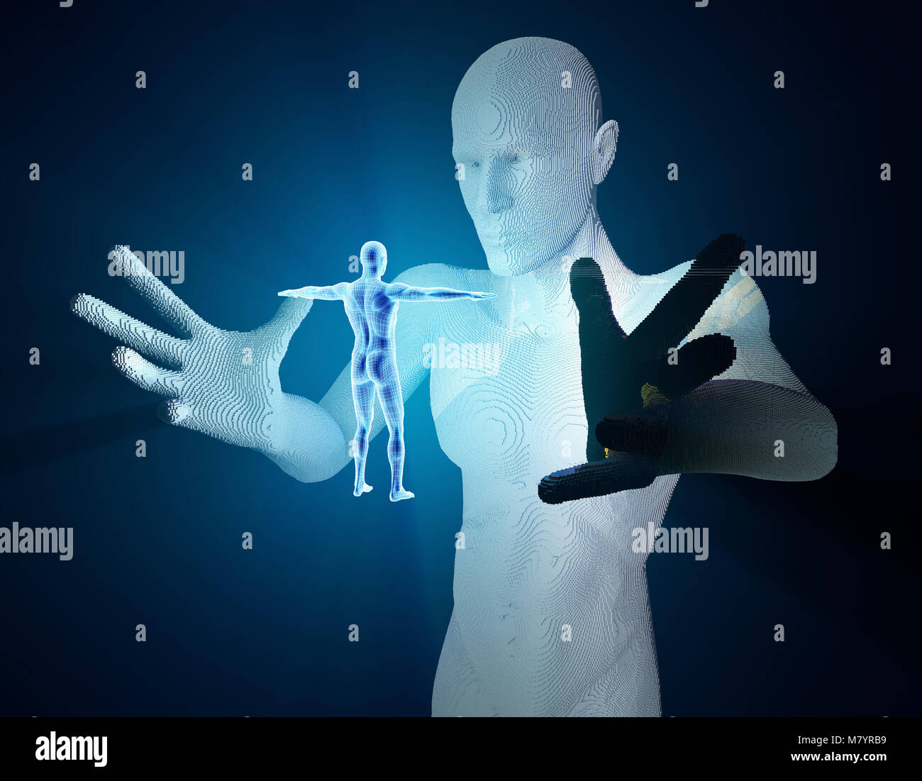 Les droits de l'avenir de la science et de la technologie, l'exploration de l'avenir, des modèles humains Banque D'Images