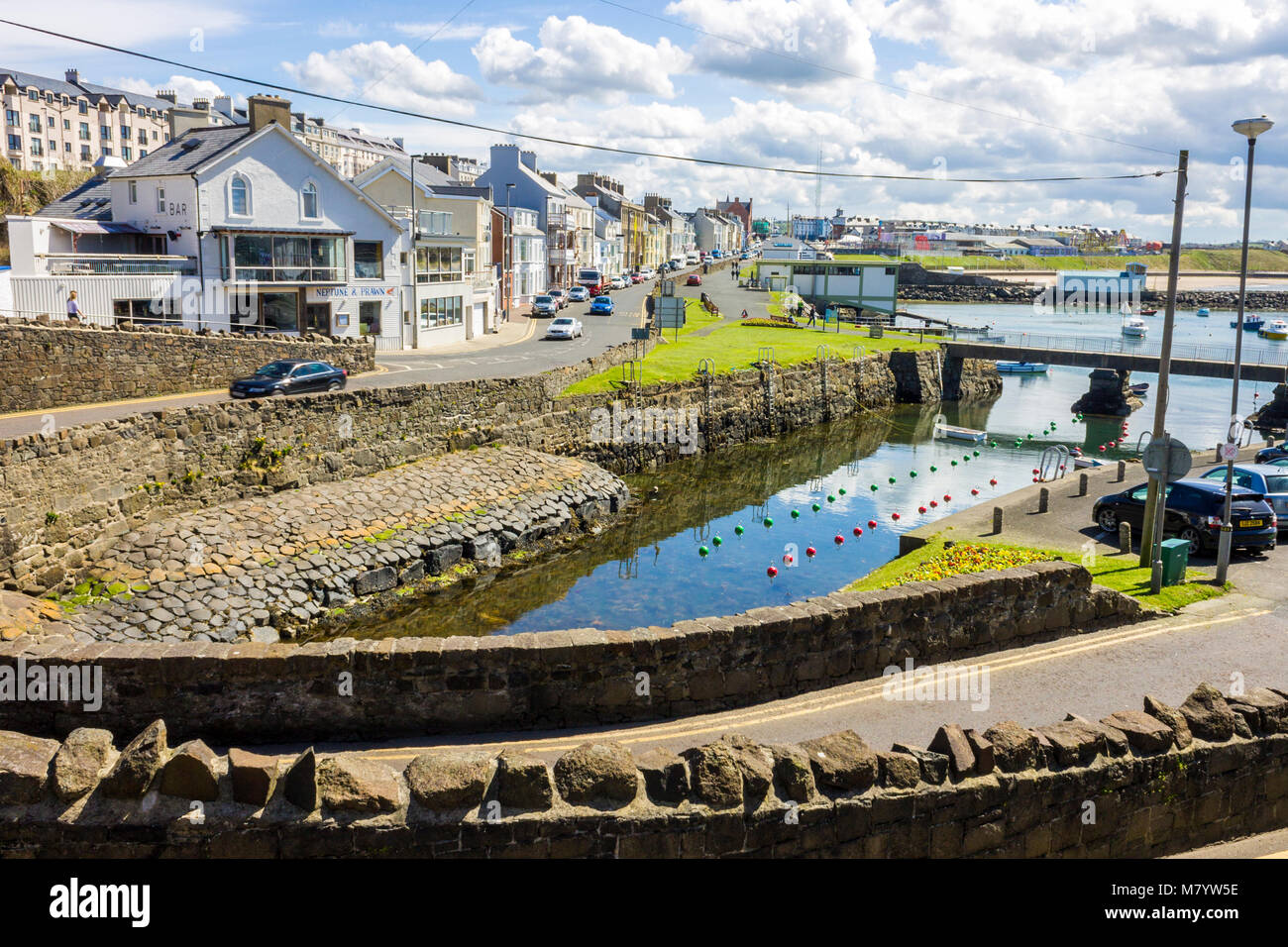 Vue sur le port de Portrush, l'Irlande du Nord Banque D'Images