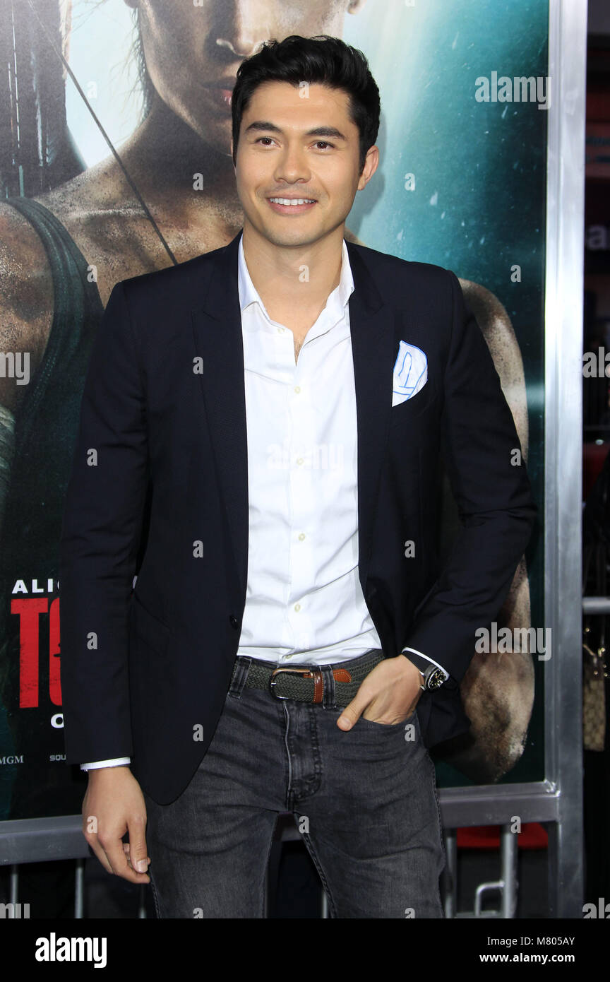 Hollywood, Californie. 12Th Mar, 2018. Henry Golding assiste à la 'Tomb Raider' en première mondiale au théâtre chinois de Grauman, IMAX le 12 mars 2018 à Hollywood, Californie. | Verwendung weltweit Credit : dpa/Alamy Live News Banque D'Images