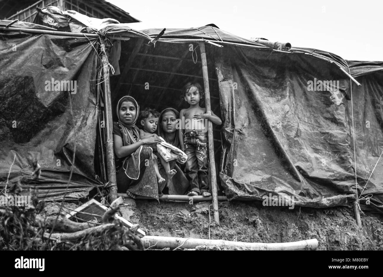 Peuple Rohingya disent qu'ils sont descendants des musulmans, peut-être les commerçants arabes et persans, qui sont venus au Myanmar il y a des générations. .... Banque D'Images