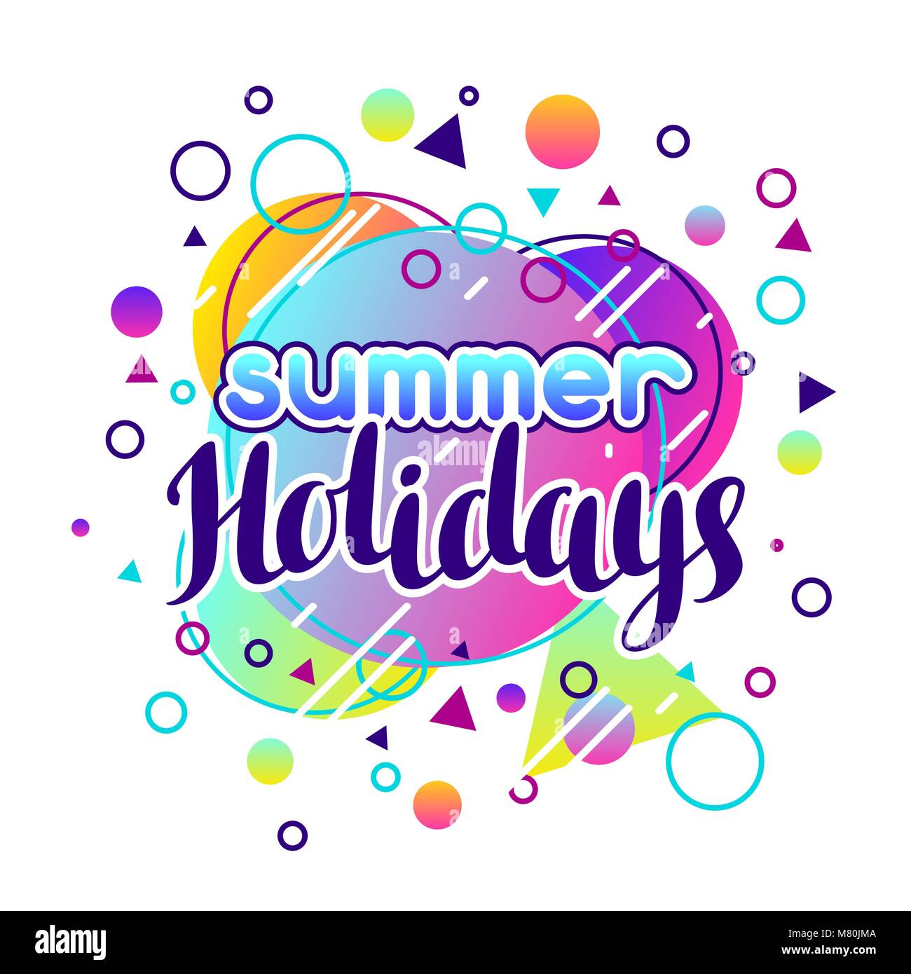 Vacances d'été. Abstract illustration en couleurs vives Illustration de Vecteur