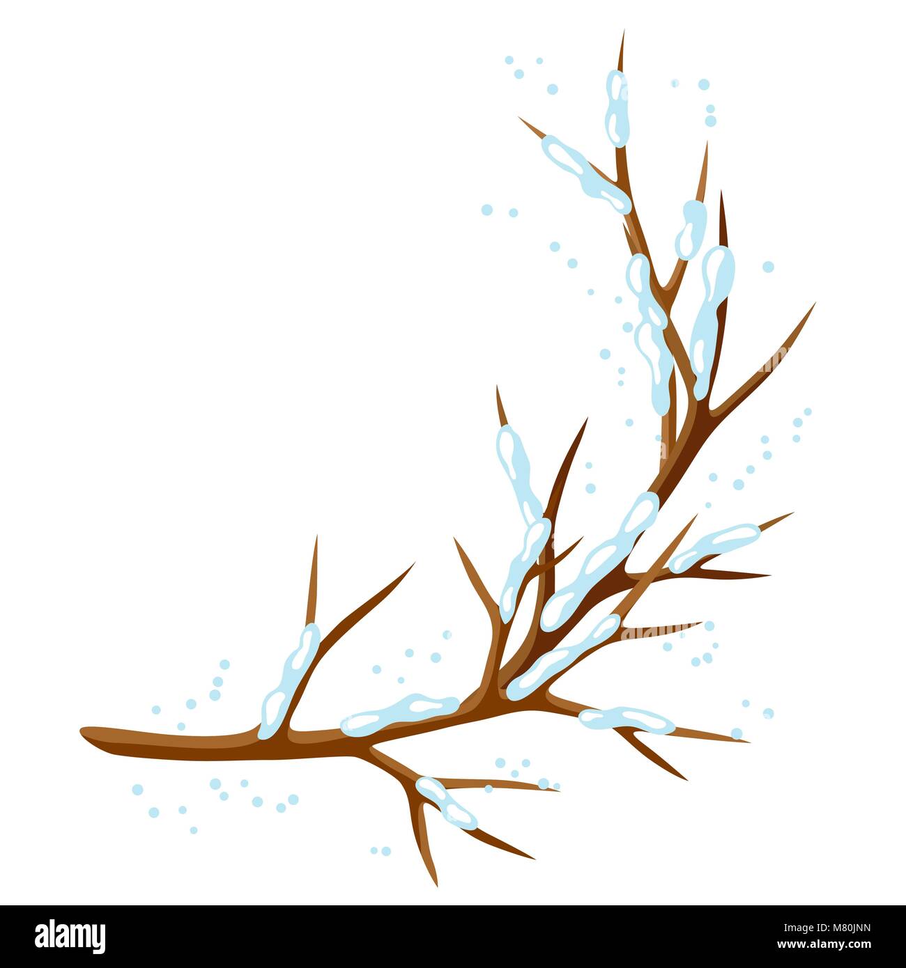 Direction générale de l'hiver et la neige arbre. Illustration de saison Illustration de Vecteur