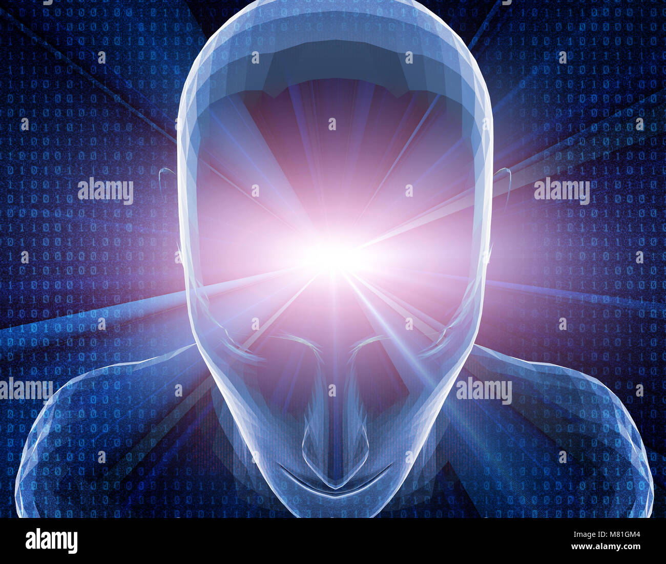 La science et la technologie de l'intelligence artificielle, de l'avenir de la science et de la technologie, la transmission de données, la réflexion prospective Banque D'Images