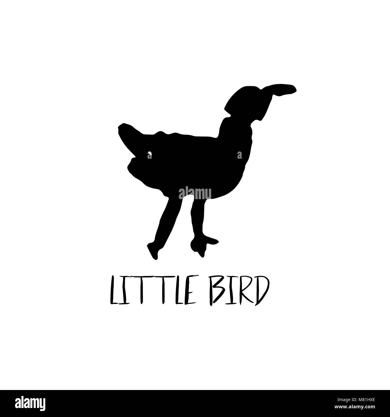 Silhouette oiseau dessiné à la main. Grunge minimalisme d'encre d'impression de style. Vector illustration. Illustration de Vecteur Silhouette oiseau dessiné à la main. Grunge minimalisme d'encre d'impression de style. Vector illustration. Illustration de Vecteur