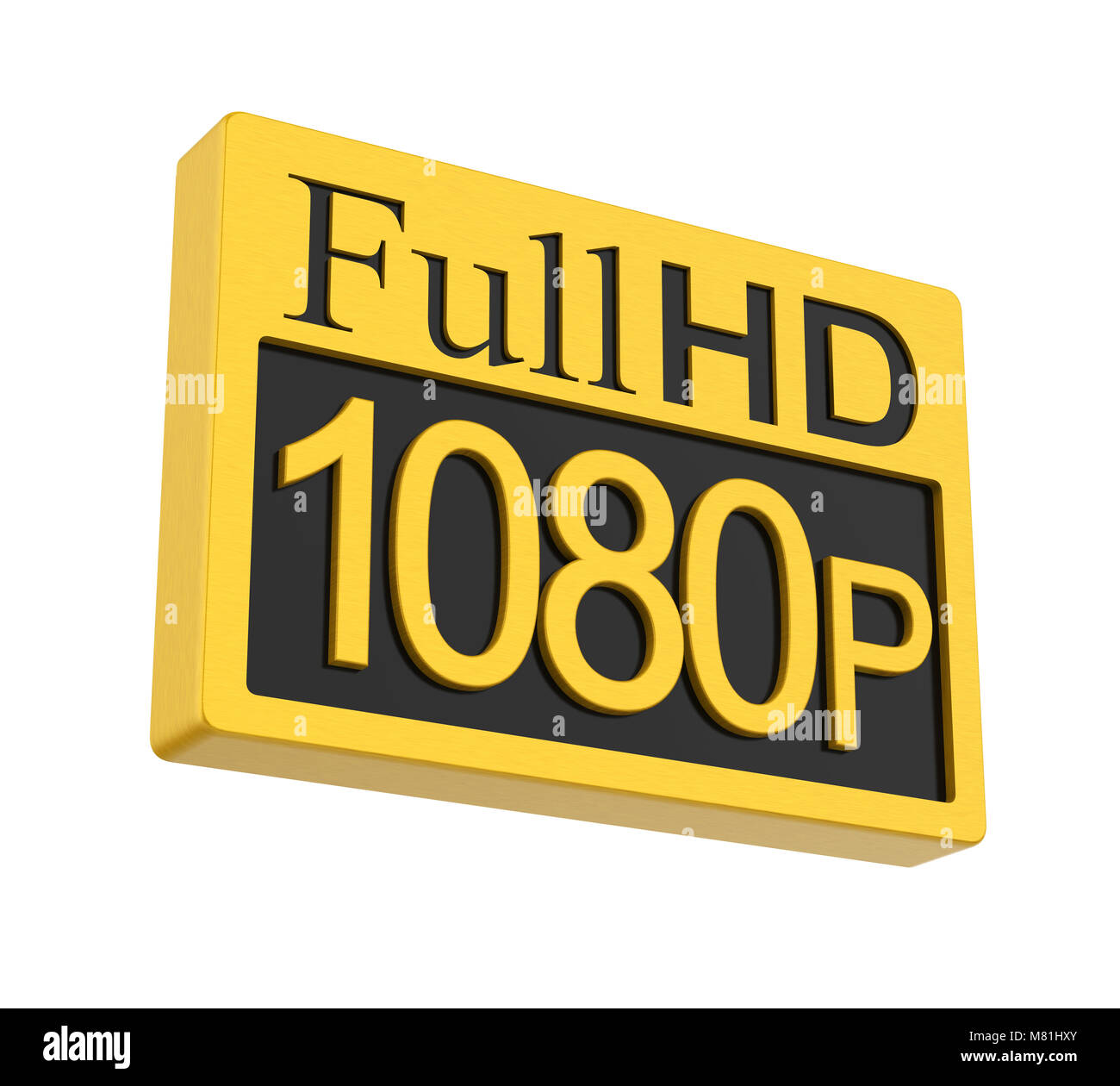 La Full HD 1080p isolé icône Banque D'Images