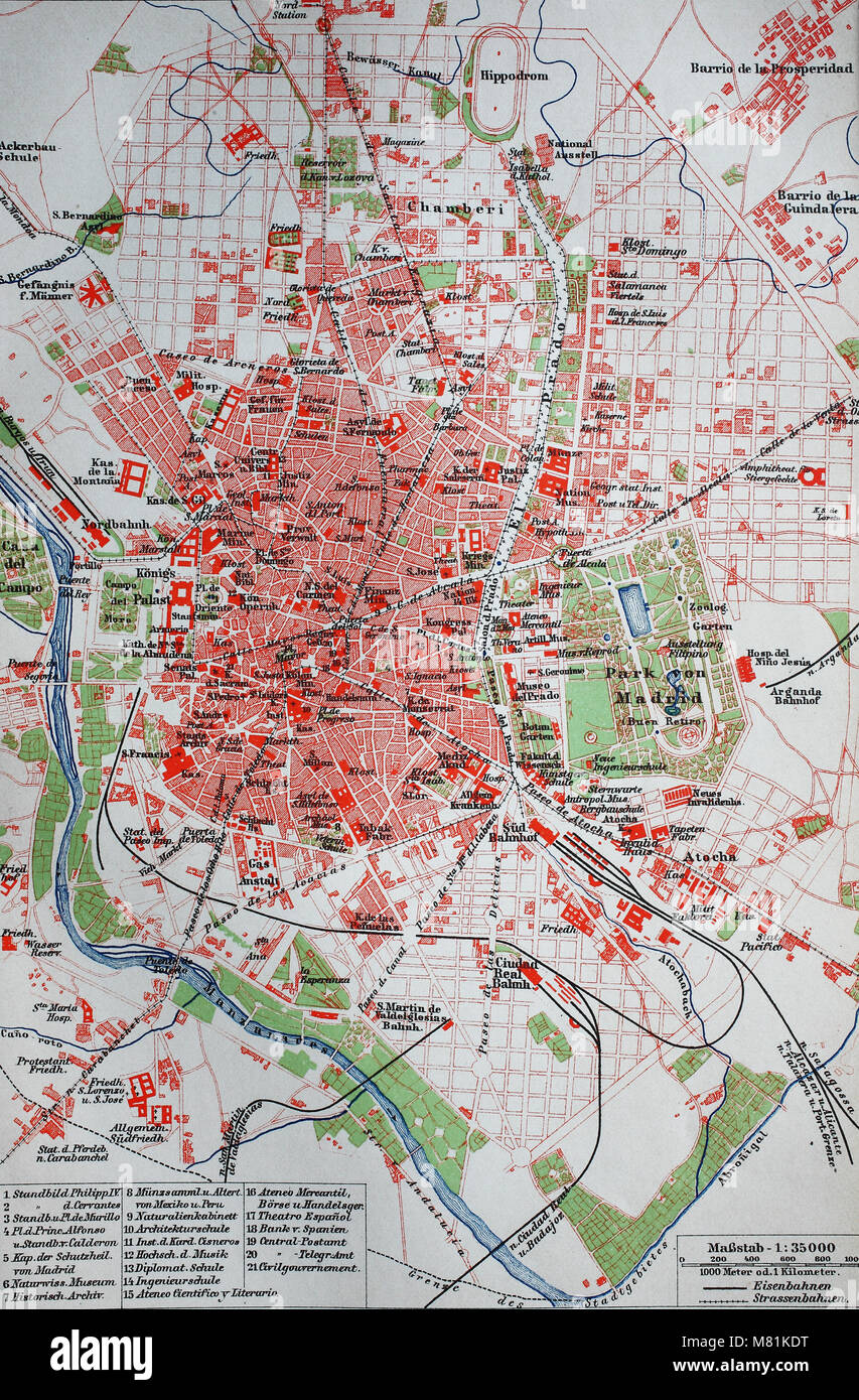 Madrid map Banque de photographies et d'images à haute résolution - Alamy