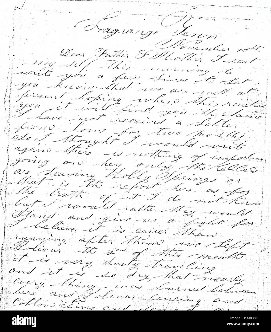 Lettres de la guerre civile de la famille Rodman Floyd Comté (Indiana), dont John F. Rodman (53e de l'Indiana, co. E), Benjamin M. Rodman et William T. Rodman (tous deux du 23e, de l'Indiana co. C) (1862) (14759572841) Banque D'Images