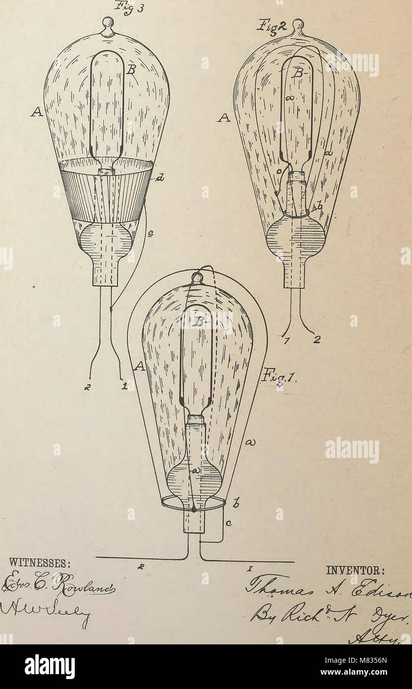 Collection de brevets accordés aux États-Unis Thomas A. Edison, 1869-1884 (1869) (14756544852) Banque D'Images