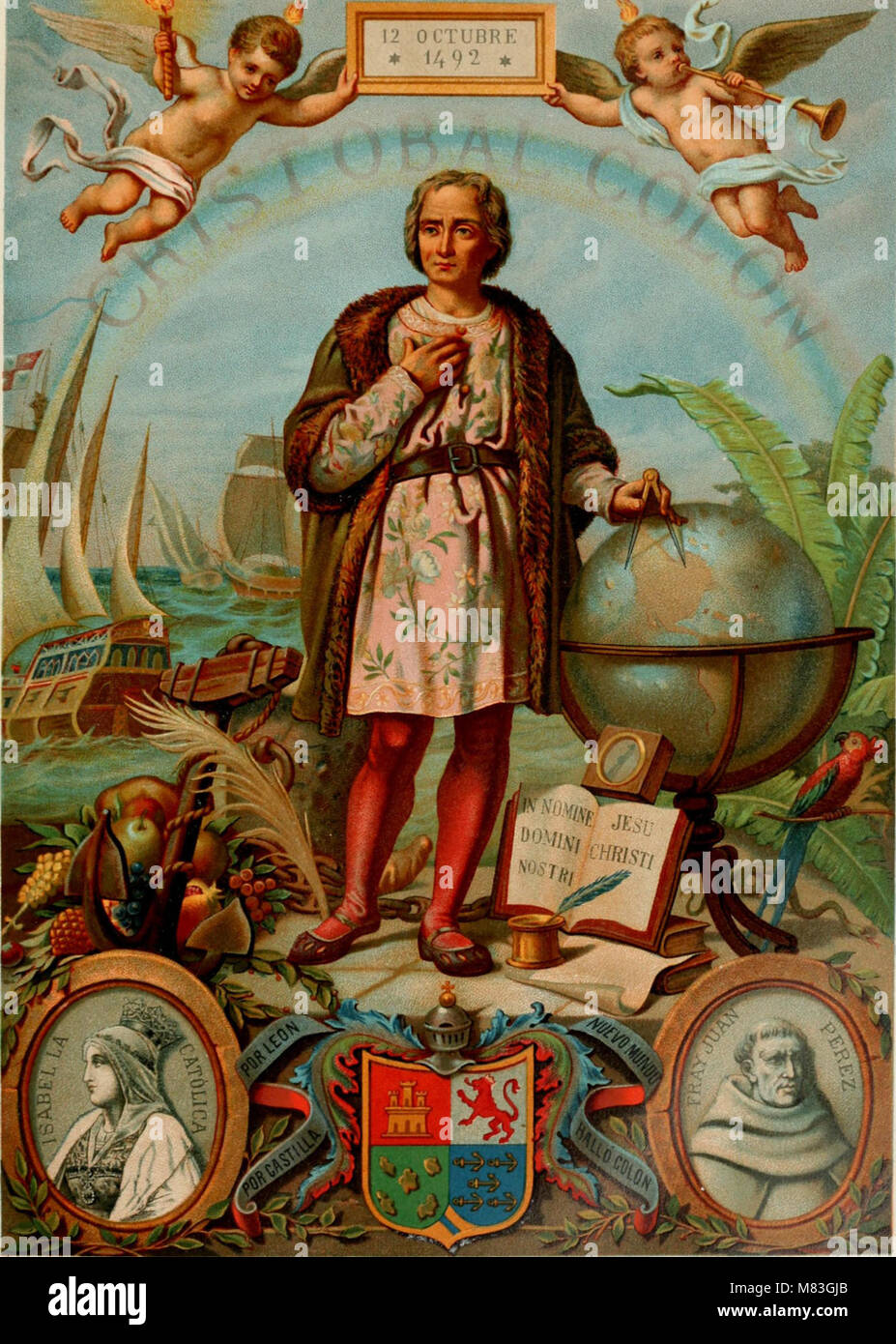 Cristobal Colon - su vida, sus viajes, sus descubrimientos (1891) (14798141123) Banque D'Images