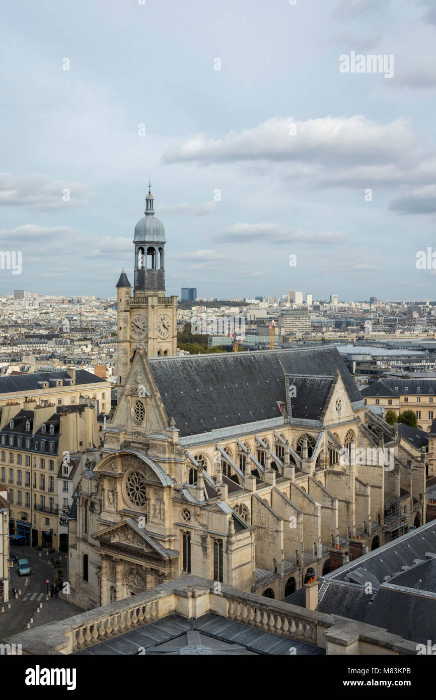 Avis de Saint-Étienne-du-Mont église, Paris, France Banque D'Images