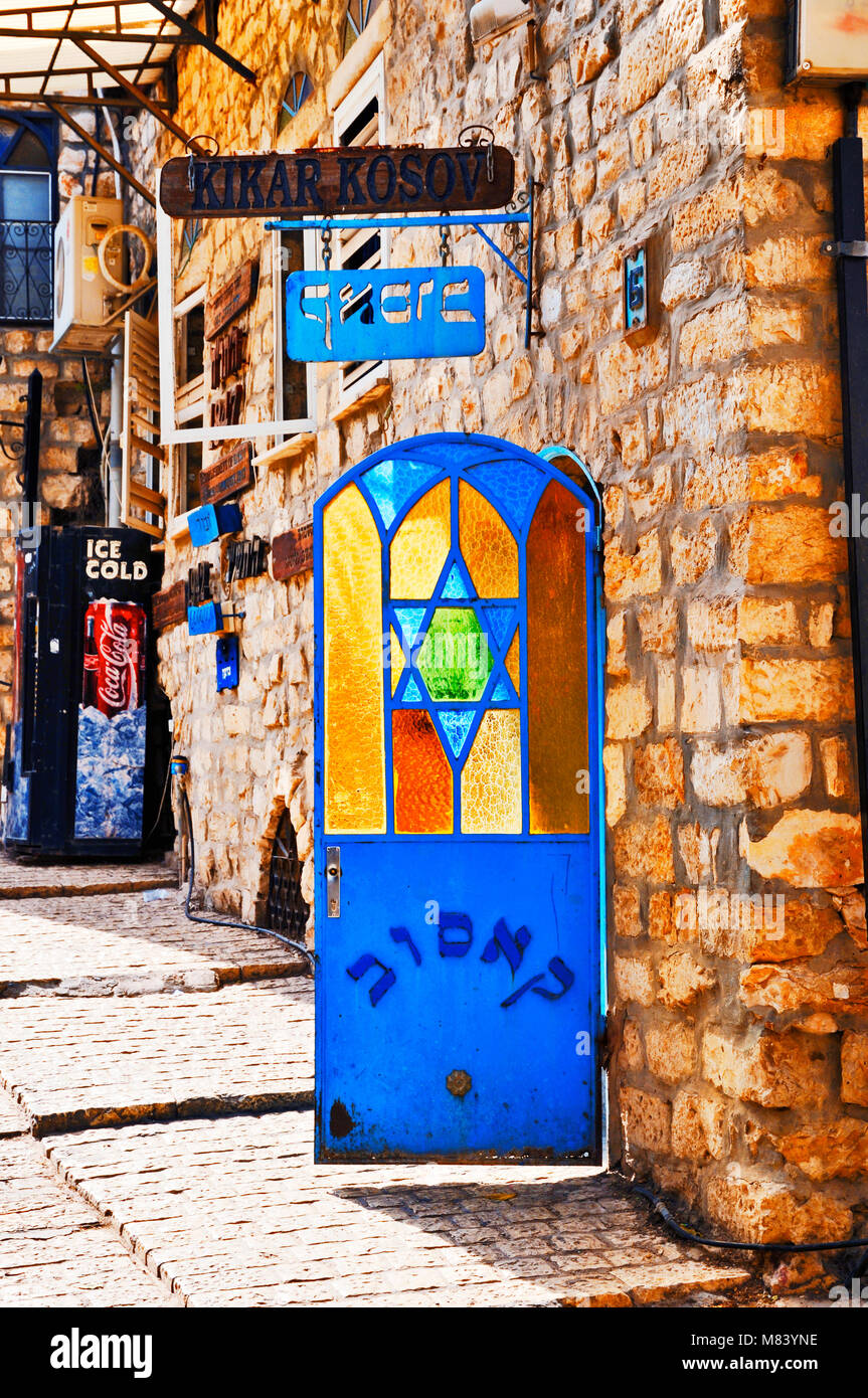 Rue de Safed, Tibériade, Israël, Asie, Moyen Orient Banque D'Images