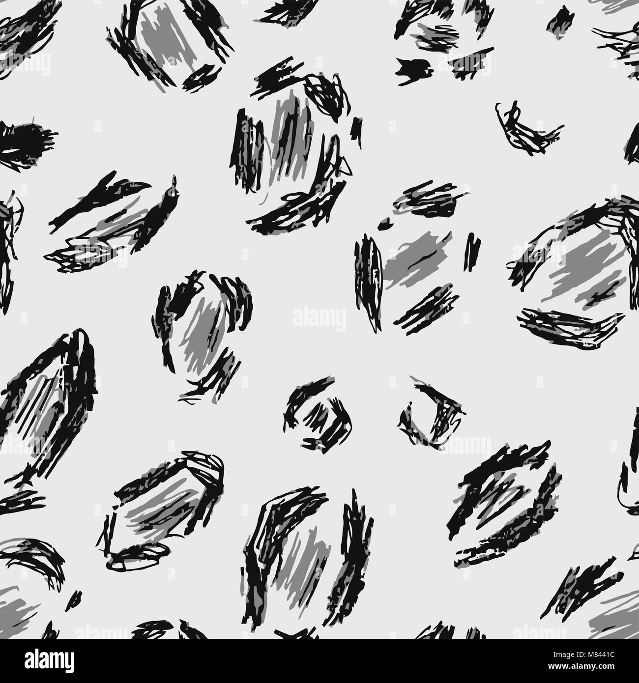 Gris, noir léopard. Motif de fond transparente jaguar. Safari animal print. La texture de l'Afrique. Vector wallpaper fur Illustration de Vecteur