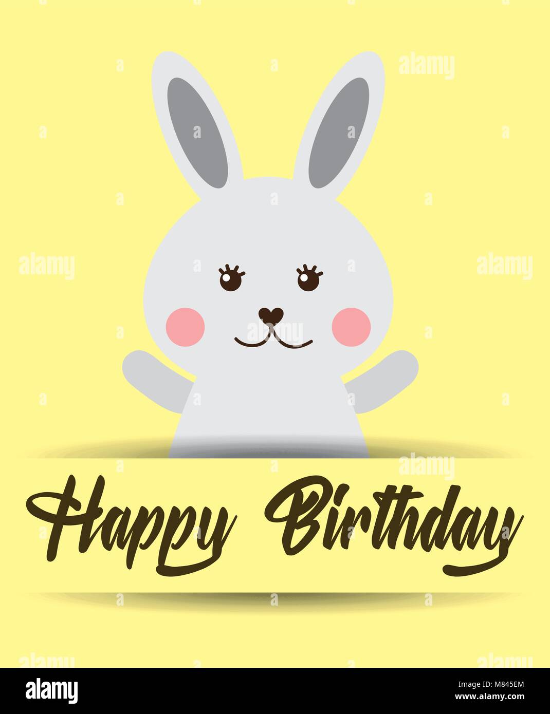 Joyeux Anniversaire Lapin Mignon Carte Des Signes Avec La Main Vector Illustration Image Vectorielle Stock Alamy Joyeux Anniversaire Lapin Mignon Carte Des Signes Avec La Main Vector Illustration Image Vectorielle Stock Alamy