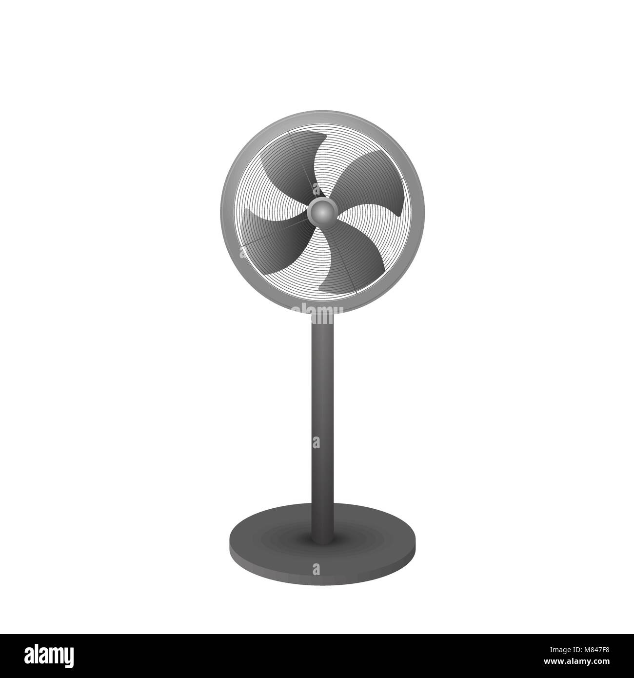 Ventilateur électrique permanent illustration vectorielle. Ventilateur sur le plancher. Illustration de Vecteur