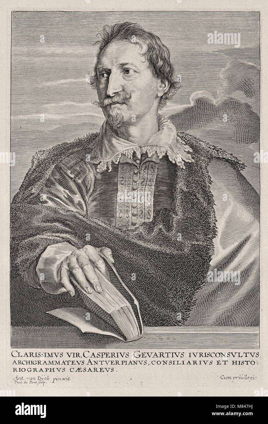 Paulus Ponce après Anthony Van Dyck - Gaspard Juriste Gervartius Banque D'Images
