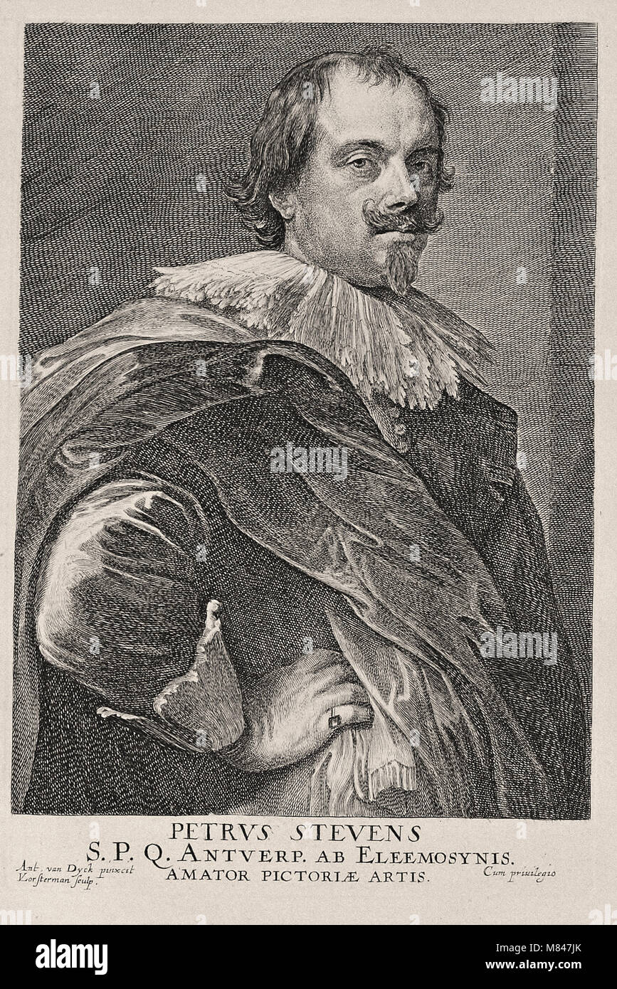 Paulus Ponce après Anthony Van Dyck - Pieter Stevens Banque D'Images