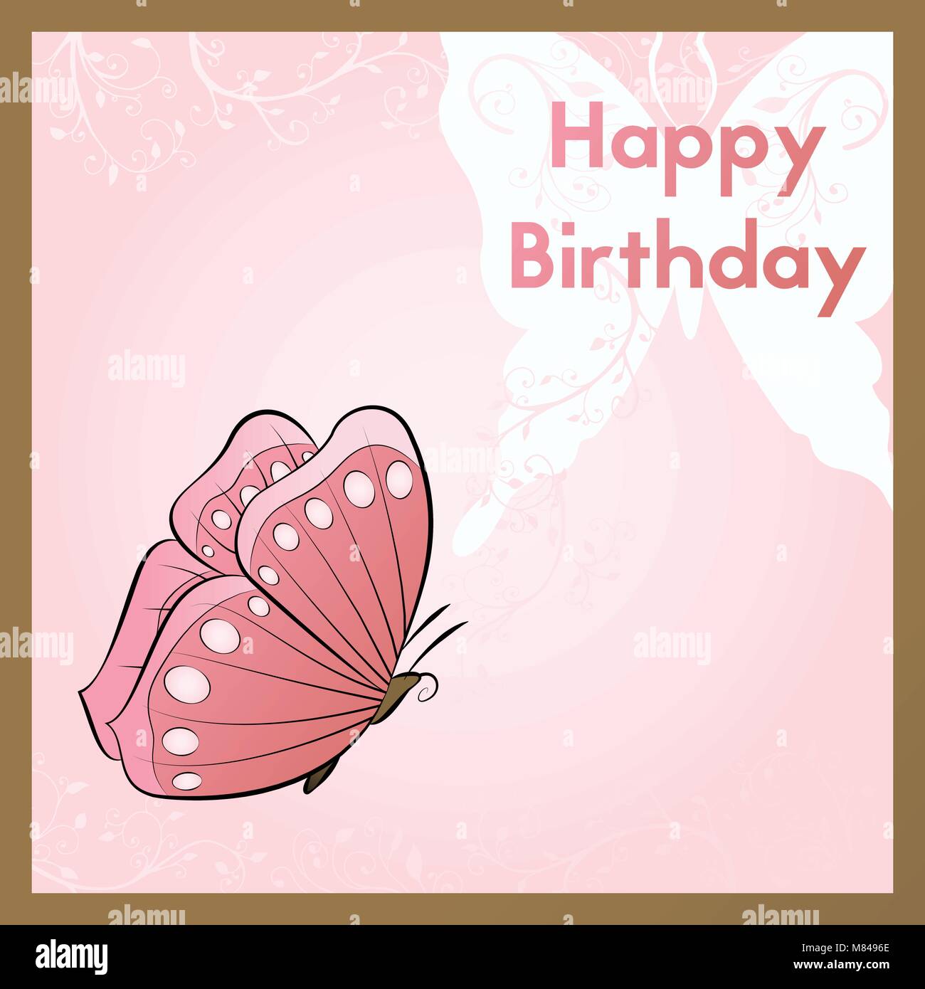 Carte De Voeux Pour Anniversaire La Carte Postale Est Orne D Un Papillon Rose Et Blanc Avec Vrilles Vegetales Illustration Vecteur Modele De Conception Image Vectorielle Stock Alamy Carte De Voeux Pour Anniversaire La Carte Postale Est Orne D Un Papillon Rose Et Blanc Avec Vrilles Vegetales Illustration Vecteur Modele De Conception Image Vectorielle Stock Alamy