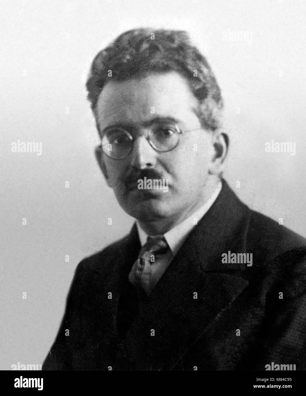 Walter Benjamin (1892-1940). Portrait du philosophe allemand Walter Bendix Schönflies Benjamin, 1928. Banque D'Images