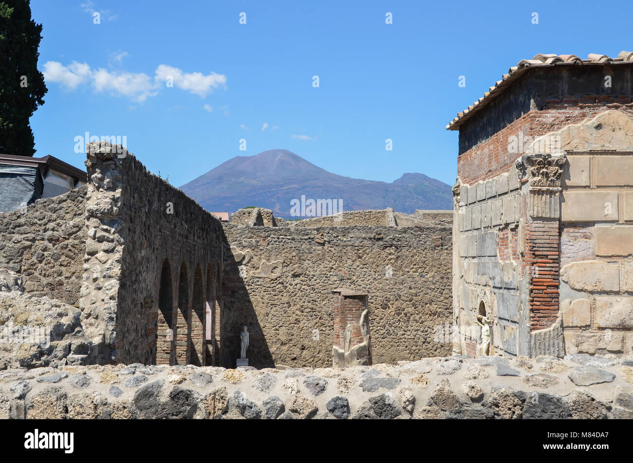 Les ruines romaines de Pompéi Banque D'Images