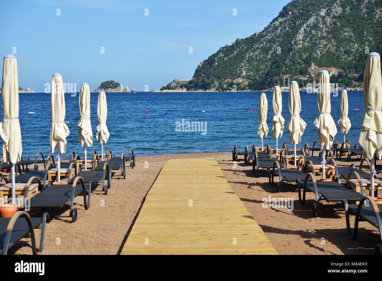 Plage de la baie de Marmaris, Turquie Banque D'Images