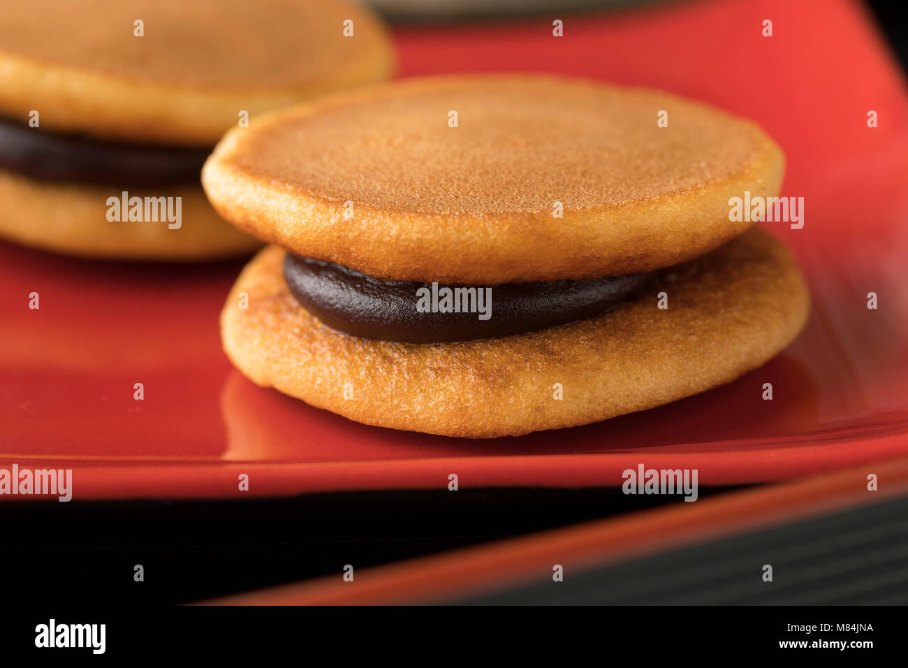 Dorayaki japonais traditionnel close up Banque D'Images