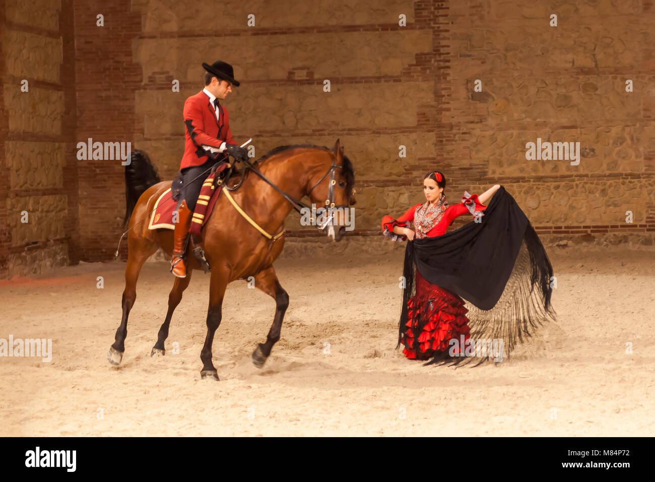 Spectacle équestre écuries royales cordoba Banque D'Images