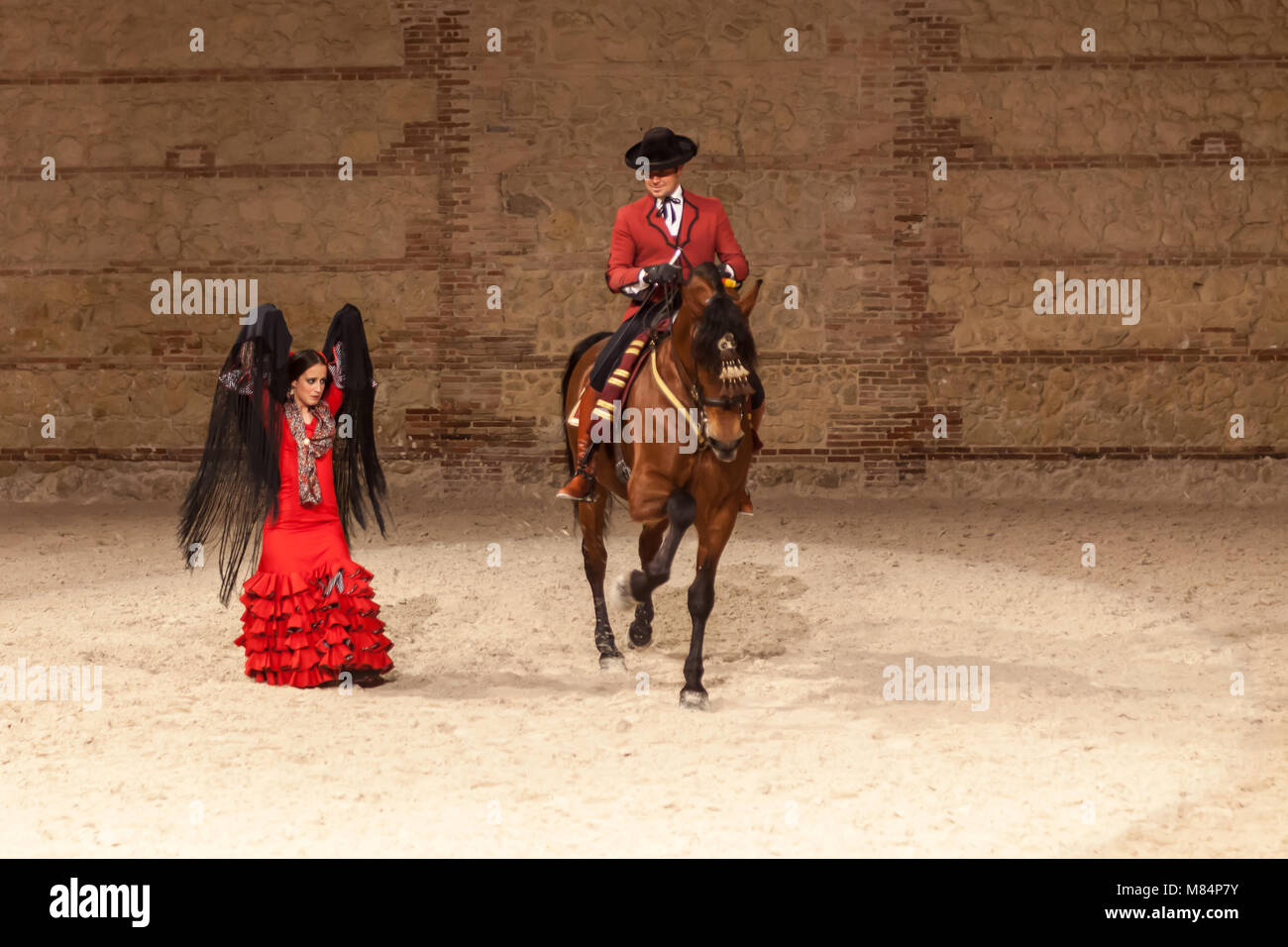 Spectacle équestre écuries royales cordoba Banque D'Images