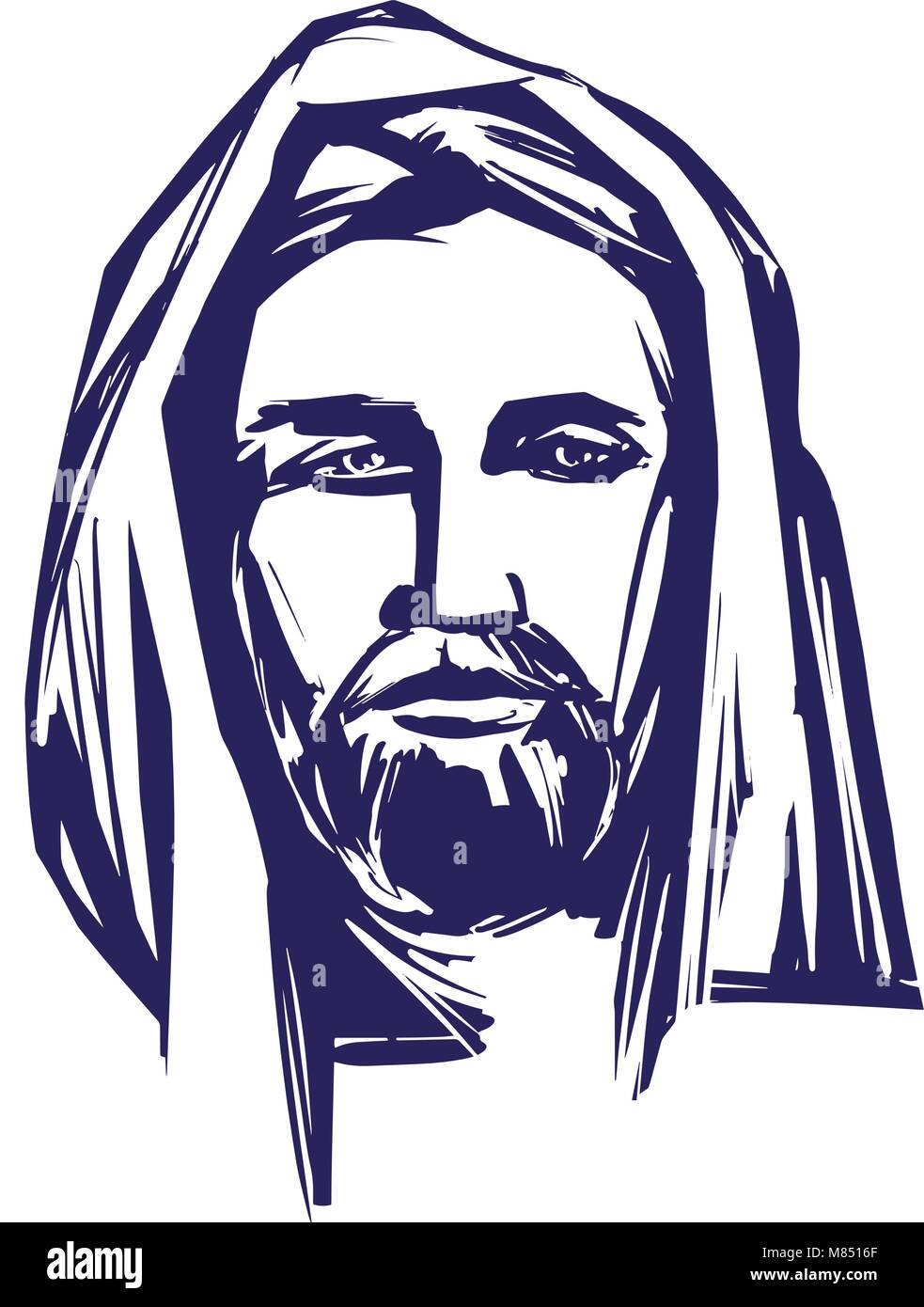 Jésus Christ, Fils de Dieu , symbole du christianisme hand drawn vector illustration Illustration de Vecteur
