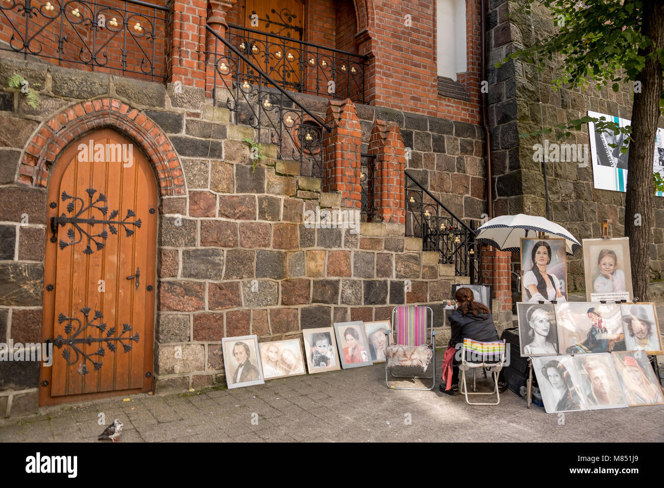 Artiste Sopot, Pologne Banque D'Images