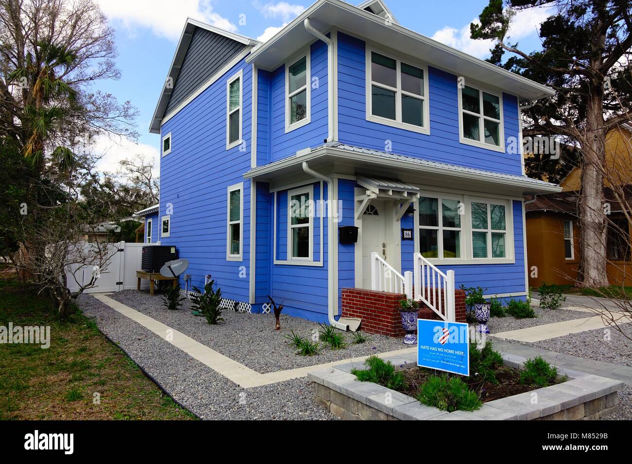 Blue House, Saint Augustine, Floride Banque D'Images