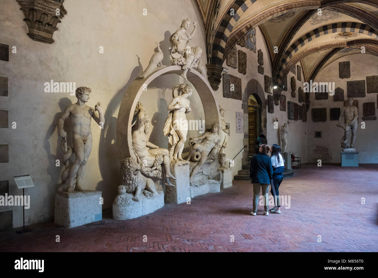 Florence. L'Italie. Fontaine de la Sala Grande, 1556-1561, par Bartolomeo Ammannati (1511-1592), Museo Nazionale del Bargello. Commandé par Cosme I Banque D'Images