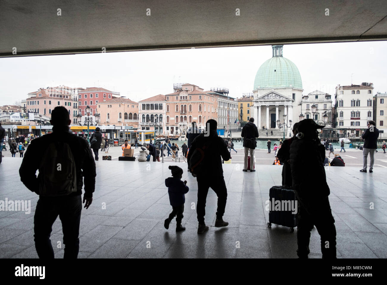 Venise, Italie : à la gare de Santa Lucia Banque D'Images