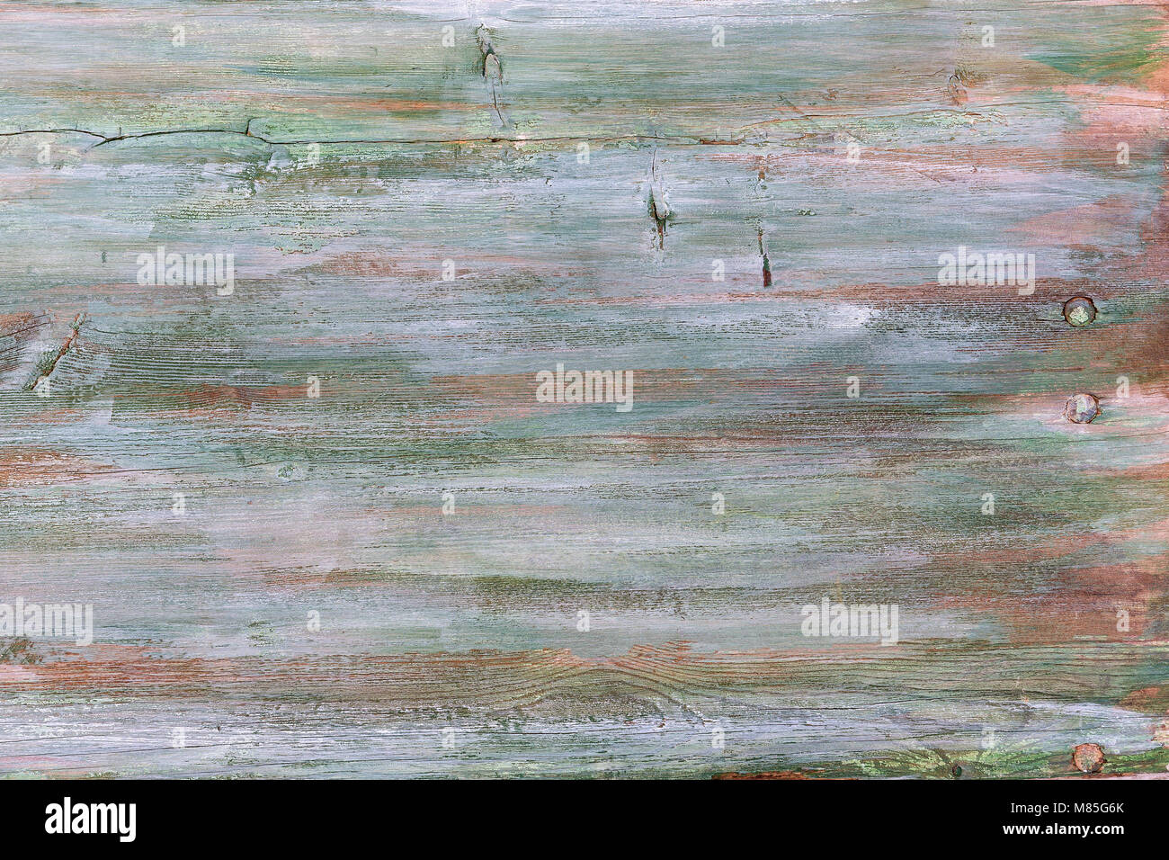 Fond en bois de couleur rose vif, bleu, orange, les couleurs cyan et pêche Banque D'Images