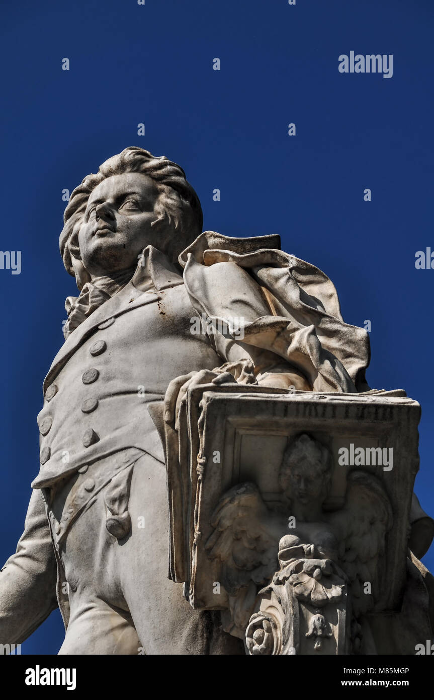 Mozartdenkmal im der Wiener Hofburg Burggarten Banque D'Images