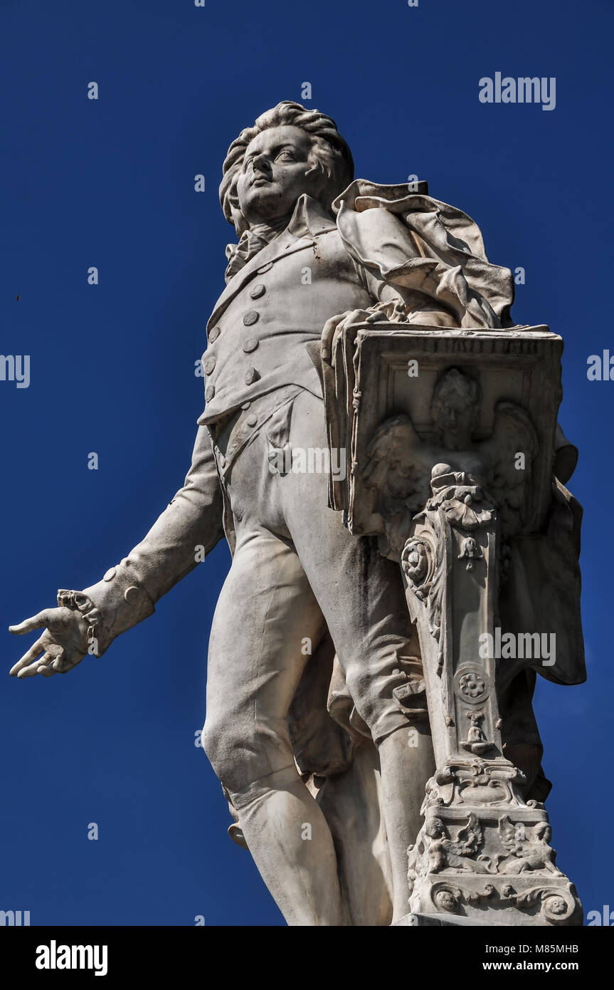 Mozartdenkmal im der Wiener Hofburg Burggarten Banque D'Images