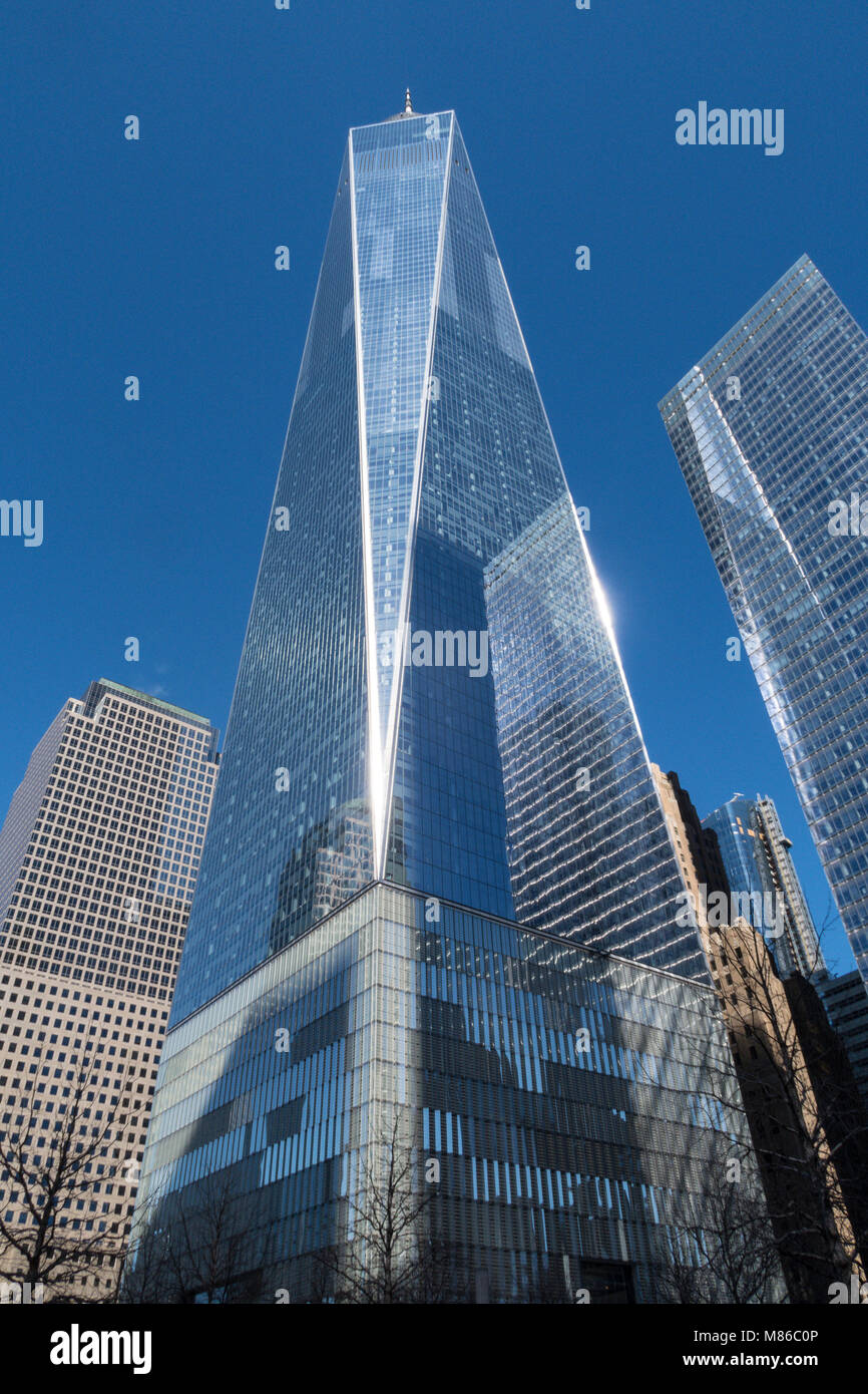 L'architecture moderne au World Trade Center à New York City, USA Banque D'Images