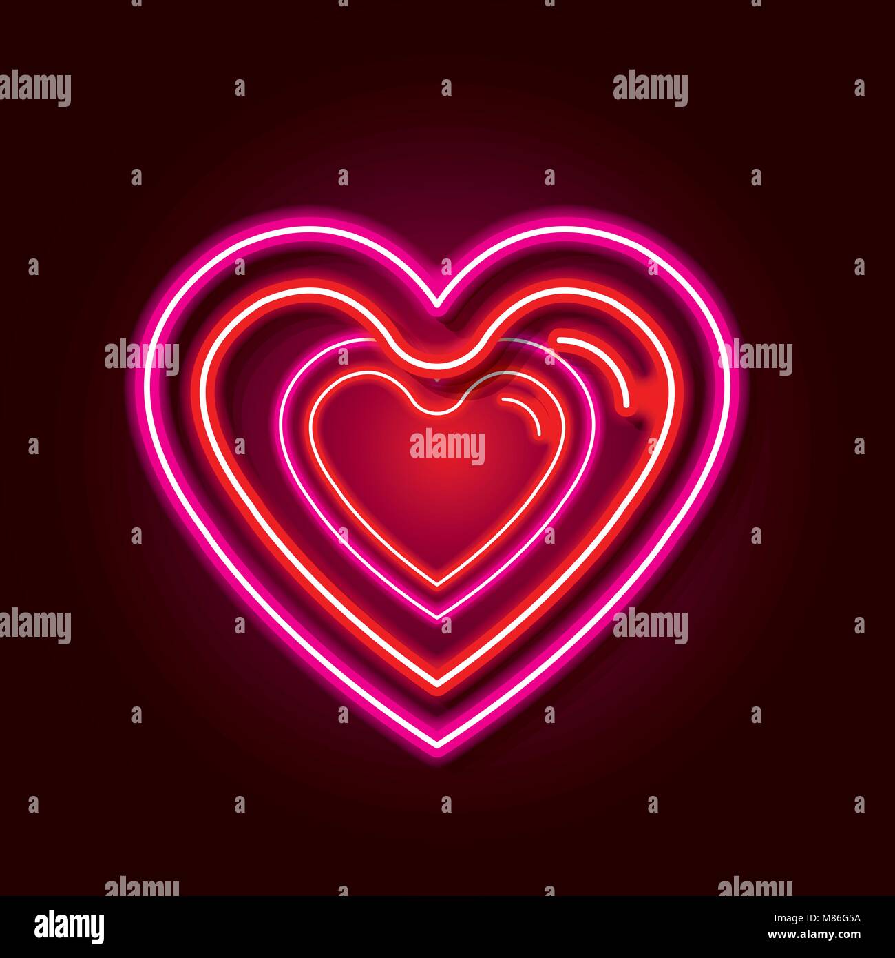 L'amour poster avec néons vector illustration design Illustration de Vecteur