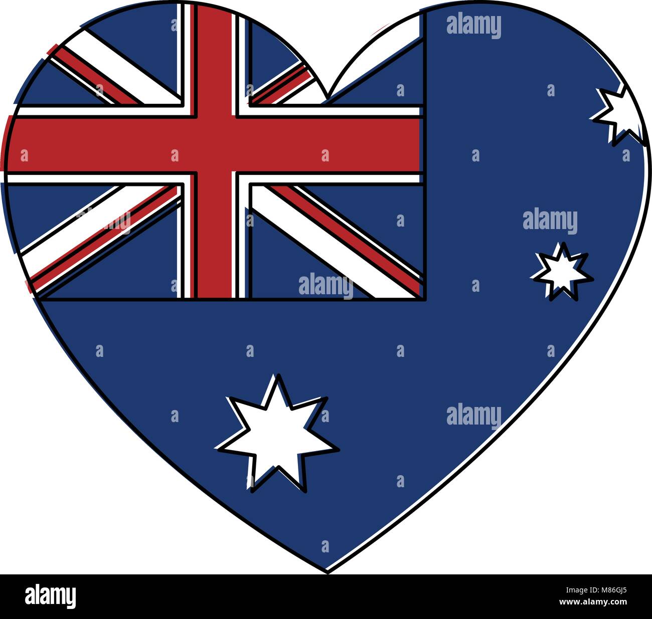 Drapeau Anglais Avec Forme De Coeur Vector Illustration Design Image Vectorielle Stock Alamy