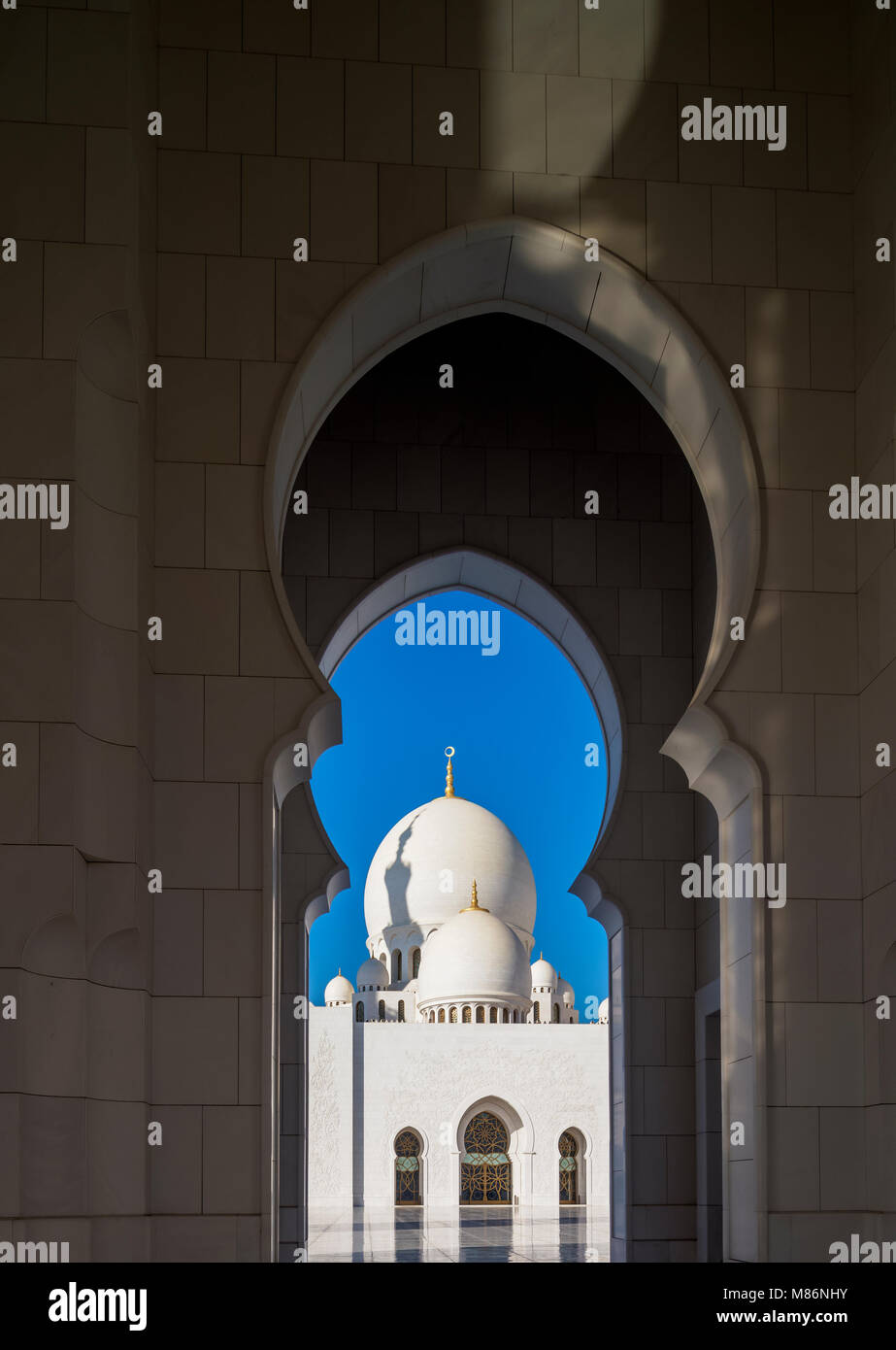 Cheikh Zayed bin Sultan Al Nahyan, Grande Mosquée, Abu Dhabi, Émirats Arabes Unis Banque D'Images