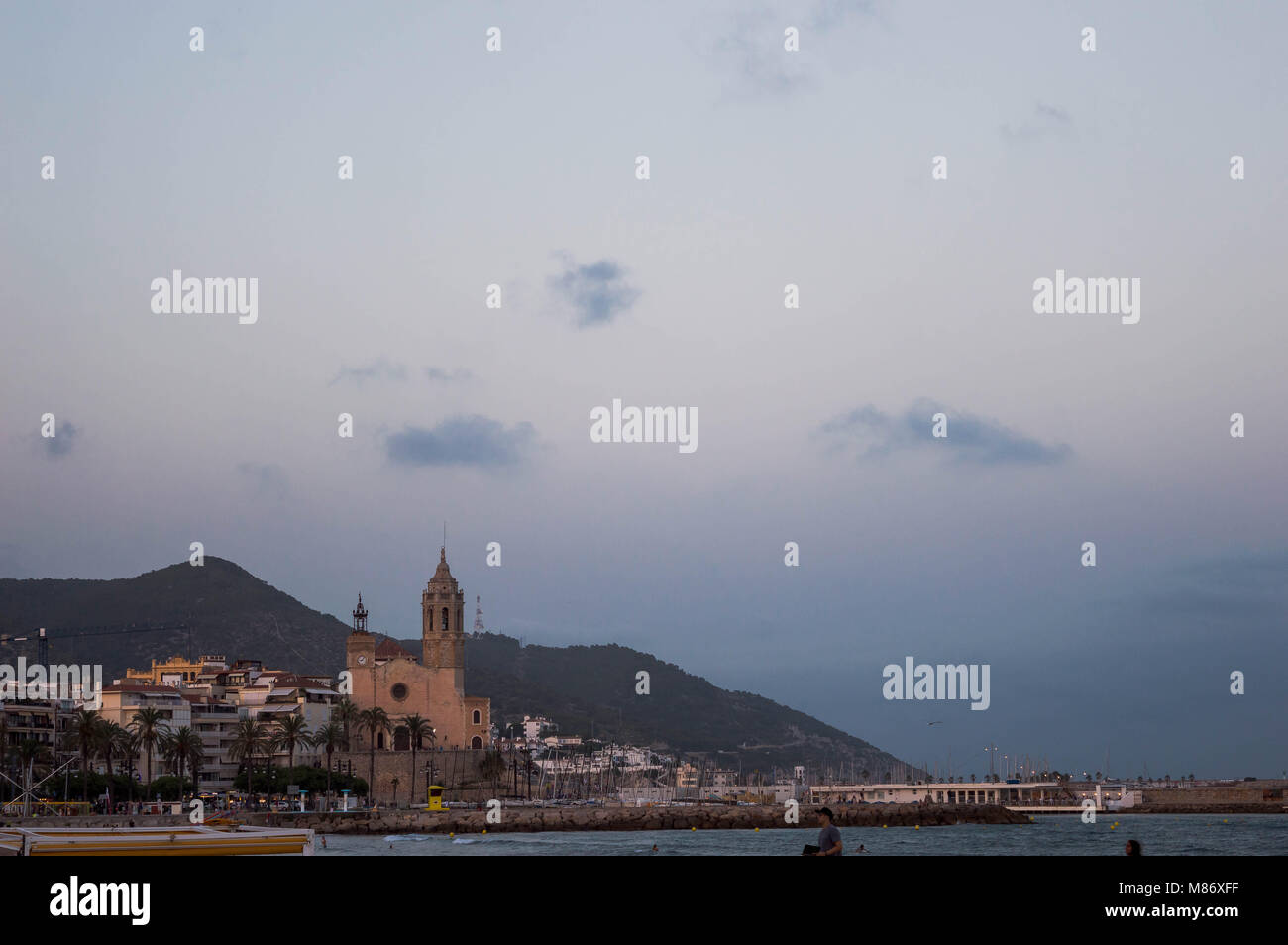 Sitges, Catalogne, Espagne, municipalité et localité espagnole de la province de Barcelone, in la communauté autonome de Catalogne. Banque D'Images