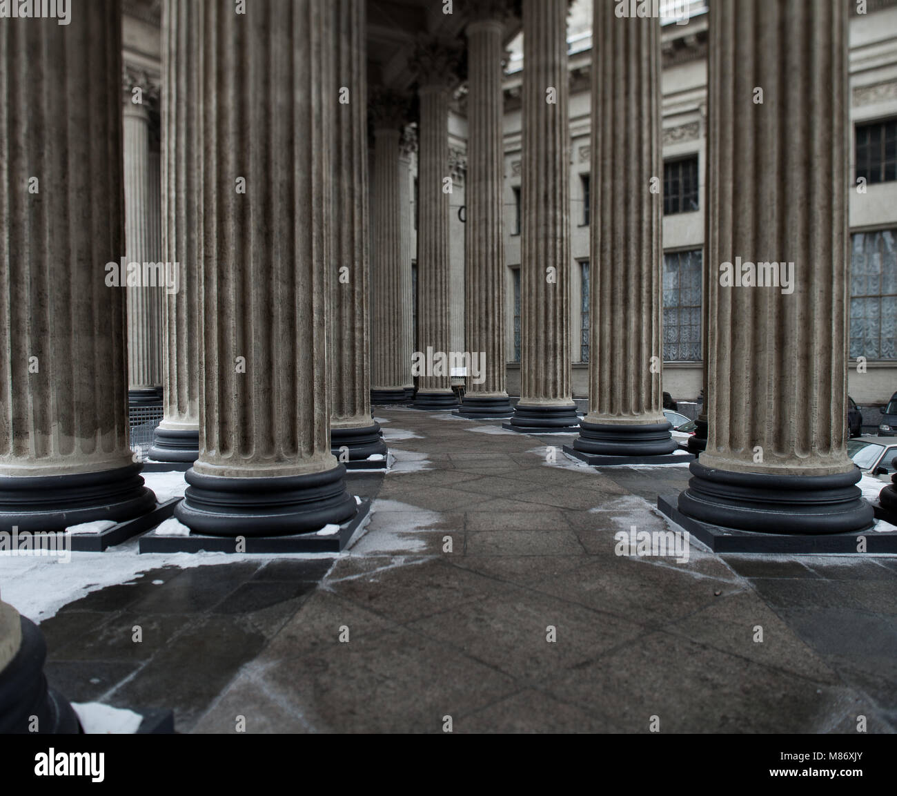 Ordre ionique colonnade de la Cathédrale de Kazan Banque D'Images
